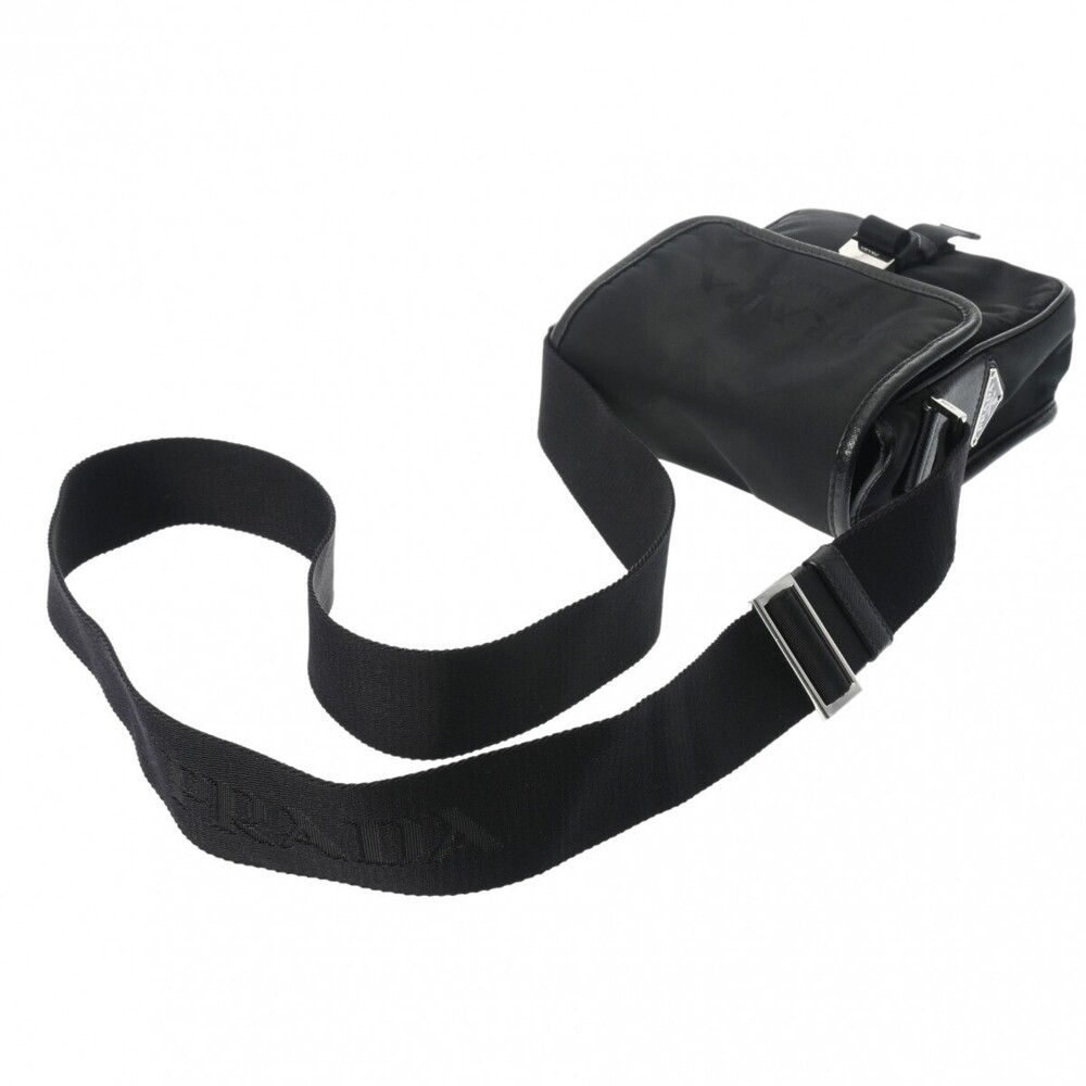 Prada black Re Saffiano shoulder bag Nylon leather - Picture 3 of 11